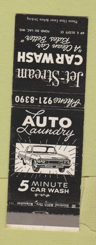 Matchbook Cover - Jet Stream Car Wash Fond Du Lac WI