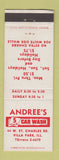 Matchbook Cover - Andree's Car Wash Villa Park IL
