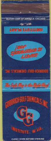 Matchbook Cover - Goodrich Gulf Chemical Institute WV