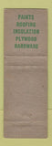 Matchbook Cover - Fenton Lumber Supply Macedonia OH