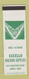 Matchbook Cover - Excello Building Supply Akron OH