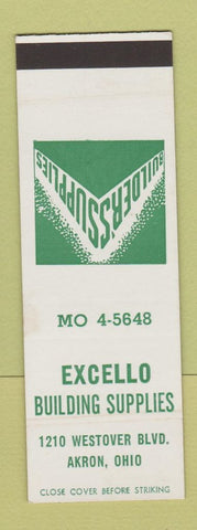 Matchbook Cover - Excello Building Supply Akron OH