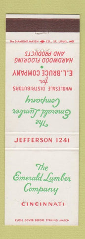Matchbook Cover - Emerald Lumber Company Cincinnati OH EL Bruce