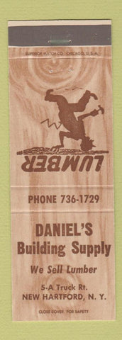 Matchbook Cover - Daniel's Building Supply Lumber New Hartford NY