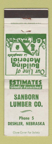 Matchbook Cover - Sanborn Lumber Deshler NE