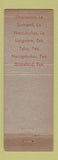 Matchbook Cover - Shreveport Long Leaf Lumber LA