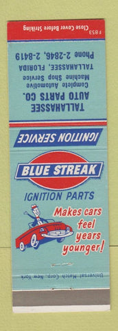 Matchbook Cover - Blue Streak Ignition Parts Tallahassee FL