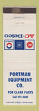 Matchbook Cover - AC Delco Auto Parts Portman