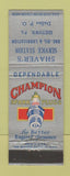 Matchbook Cover - Champion Spark Plugs Shaver's Idetown PA