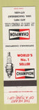 Matchbook Cover - Champion Spark Plugs JP Cote Et Freres Longueuil QC