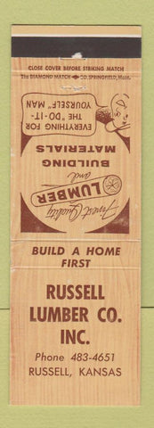 Matchbook Cover - Russell Lumber Russell KS