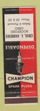 Matchbook Cover - Champion Spark Plugs Chas Andrews Rockford OH