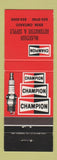 Matchbook Cover - Champion Spark Plugs McArthur Auto Supply Erin ON