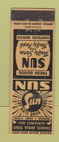 Matchbook Cover - Sun Drug Store WEAR