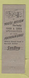 Matchbook Cover - Sun Ray Drug Stores DD Bean