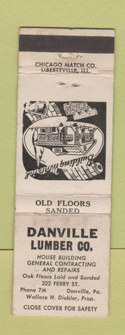 Matchbook Cover - Danville Lumber Company PA WEAR