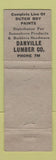 Matchbook Cover - Danville Lumber Company PA WEAR