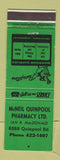 Matchbook Cover - McNeil Quinpool Drug Store Halifax NS