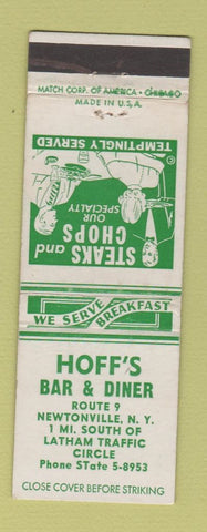 Matchbook Cover - Hoff's Bar and Diner Newtonville NY