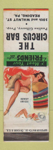 Matchbook Cover - Circus Bar Reading PA pinup