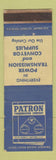 Matchbook Cover - Patron Transmission New York City auto parts