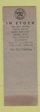 Matchbook Cover - Patron Transmission New York City auto parts