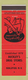 Matchbook Cover - Buckley's Drug Stores Halifax NS