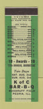 Matchbook Cover - K of C BBQ Peoria IL