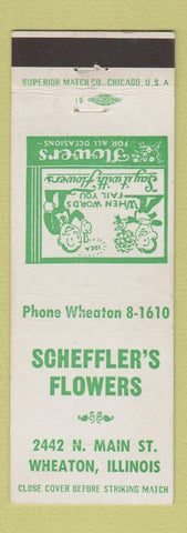Matchbook Cover - Scheffler's Flowers Wheaton IL