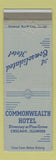 Matchbook Cover - Commonwealth Hotel Chicago IL