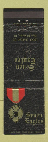 Matchbook Cover - Seven Eagles Des Plaines IL restaurant