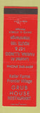Matchbook Cover - Grub House Restaurant Farina IL