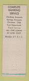 Matchbook Cover - Dixon National Bank Dixon IL