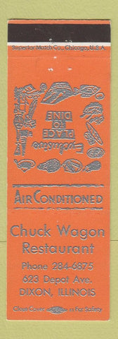 Matchbook Cover - Chuck Wagon Restaurant Dixon IL