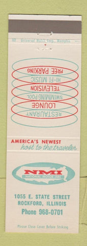Matchbook Cover - National Motor Inn Rockford IL