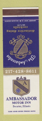Matchbook Cover - Ambassador Motor Inn Decatur IL