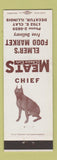 Matchbook Cover - Elmer's Food Market Decatur IL Great Dane?