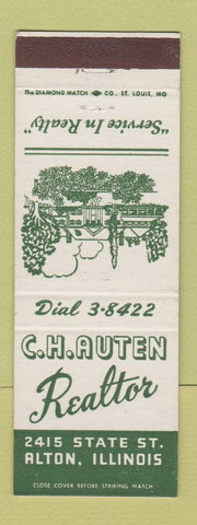 Matchbook Cover - CH Auten Real Estate Alton IL