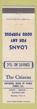 Matchbook Cover - Citizens National Park Paris IL