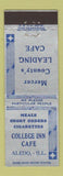 Matchbook Cover - College Inn Cafe Aledo IL WEAR