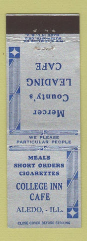 Matchbook Cover - College Inn Cafe Aledo IL WEAR