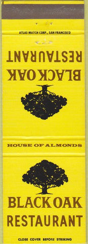 Matchbook Cover - Blackoak Restaurt Paso Robles Vacaville CA