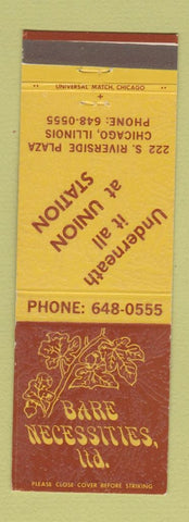 Matchbook Cover - Bare Necessities Chicago IL