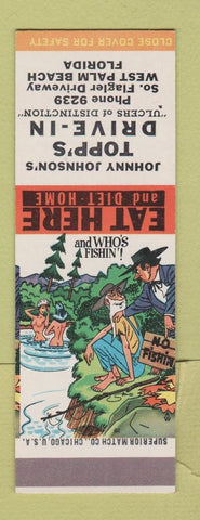 Matchbook Cover - Topp's Drive In West Palm Beach FL hillbilly SAMPLE