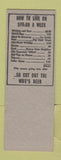Matchbook Cover - Topp's Drive In West Palm Beach FL hillbilly SAMPLE