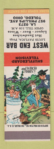 Matchbook Cover - West End Bar Toledo OH hillbilly SAMPLE