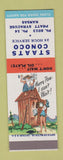 Matchbook Cover - Staats Conoco oil gas Pratt Syracuse KS hillbilly SAMPLE