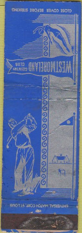 Matchbook Cover - Westmoreland Country Club Wilmette IL WORN