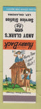 Matchbook Cover - Andy Clark's Phillips 66 oil gas Lep OK hillbilly SAMPLE