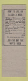 Matchbook Cover - H&H Wine Cellar Lansing MI hillbilly SAMPLE
